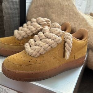 Nike Air Force 1 unique suede with rope Laces